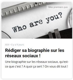 Bio réseaux sociaux