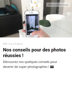 Conseils photos