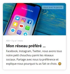 Mon réseau préféré…