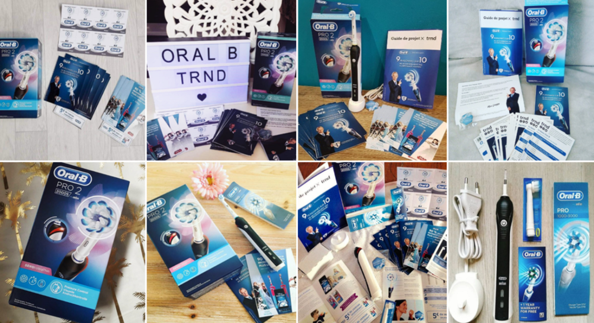 Réception des packs oral B