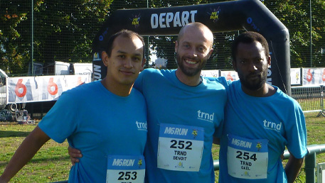 Echauffement de l'équipe trnd.