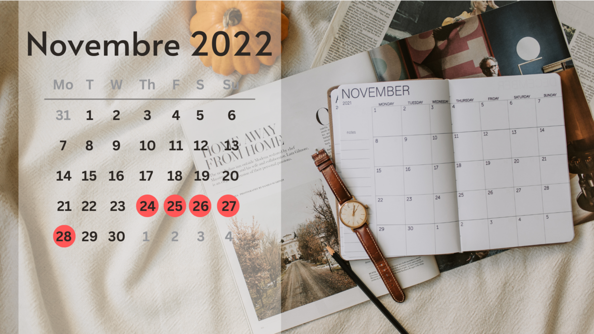 Les événements marquants du mois de novembre 