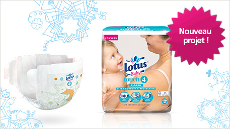 Nouveau projet : les couches pour bébé Lotus Baby Touch