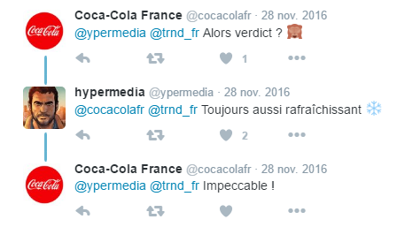 Coca-Cola zero sucres en discussion avec la communauté trnd.