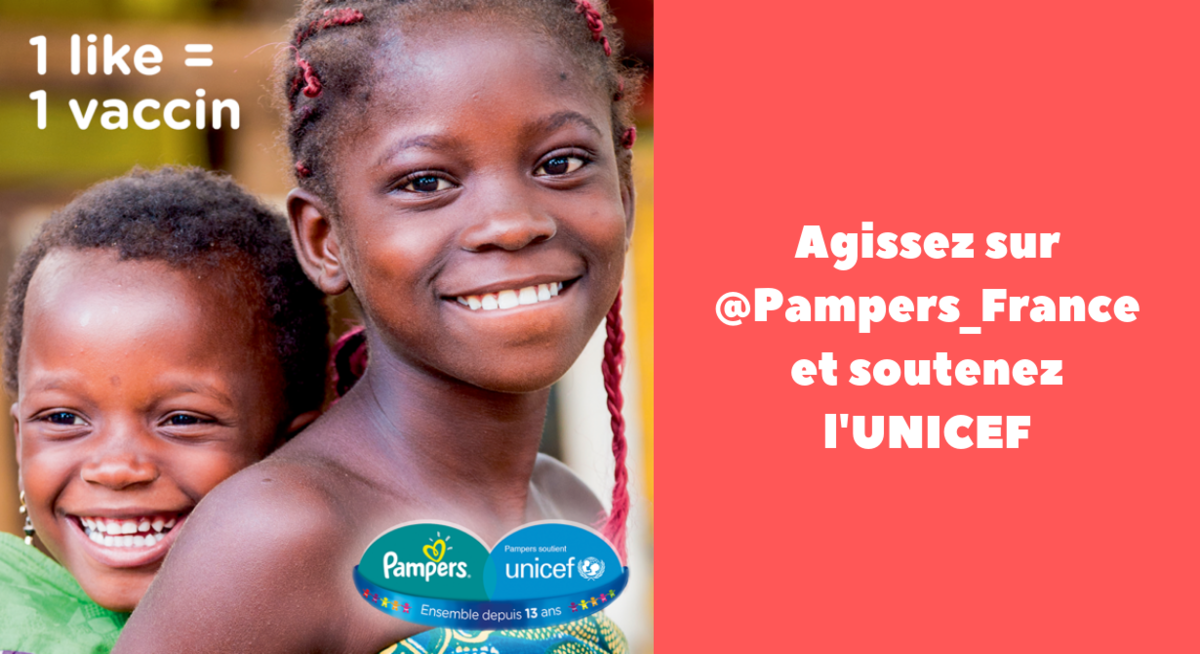 PAMPERS SOUTIENT UNICEF AVEC TRND