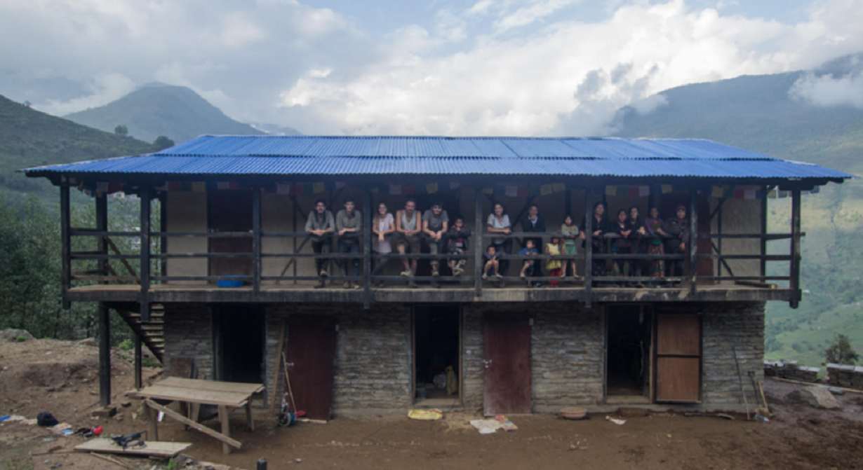 Construction d'une école au Népal