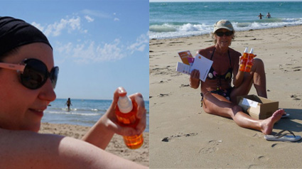 trnder silyam et miniette à la plage avec ANTHELIOS XL