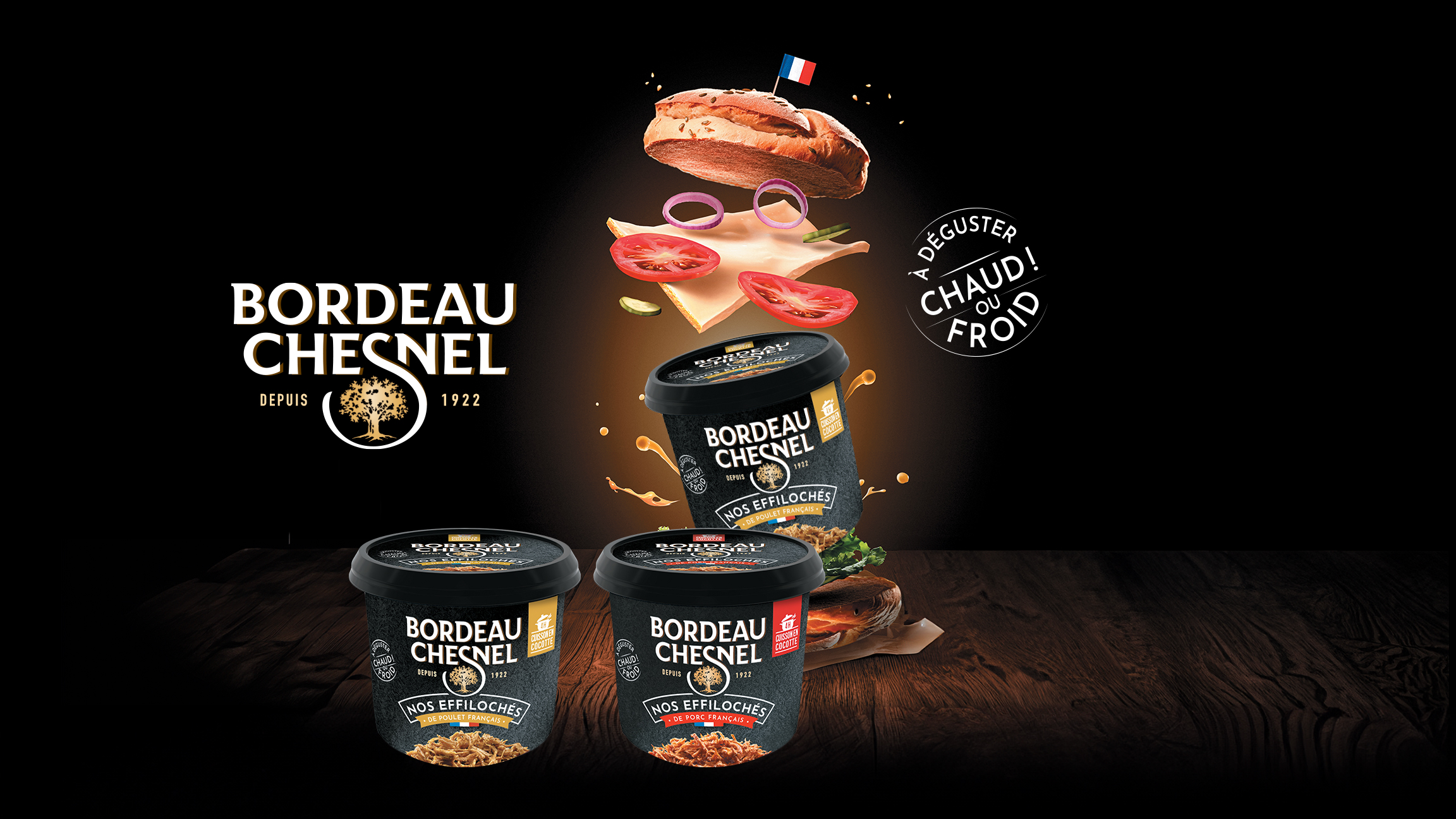 effiloches poulet et porc