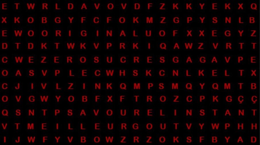 Mot mélé Coca-Cola zero sucres