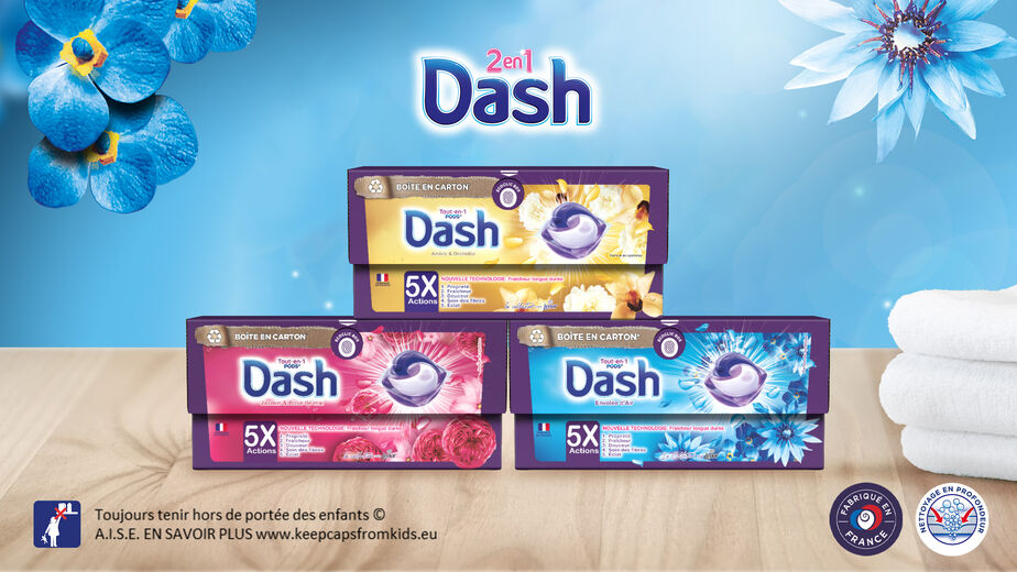 La variété des parfums Dash 2en1