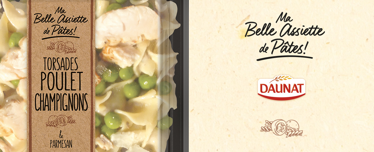 Torsades poulet champignon & parmesan