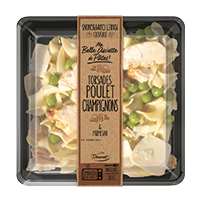 Torsades Poulet, champignons & parmesan