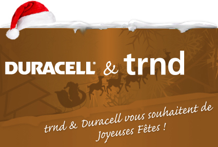 Duracell et trnd vous souhaitent un joyeux Noël