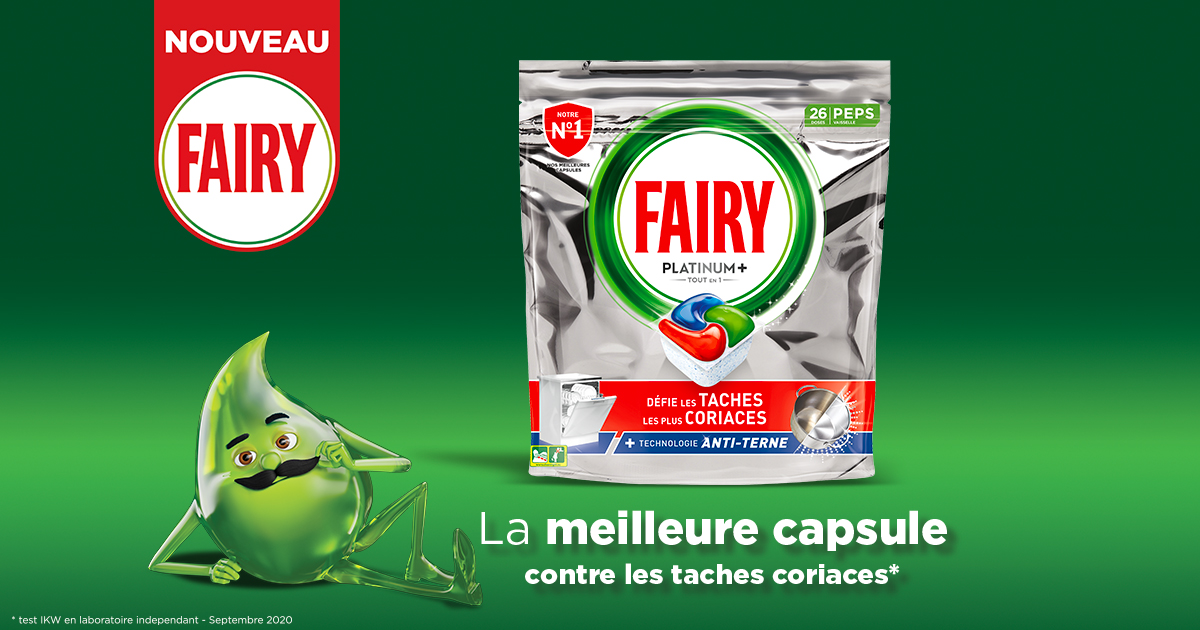 Fairy Tout-en-1 Plus Pastilles Lave-Vaisselle, 90 Tablettes, Peps Original,  Défie les Taches les Plus Coriaces
