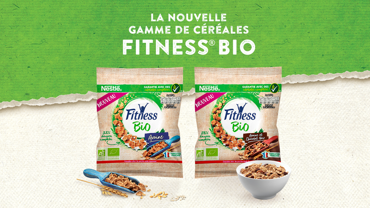 Commence ta journée du bon pied avec les nouvelles céréales FITNESS® Bio !