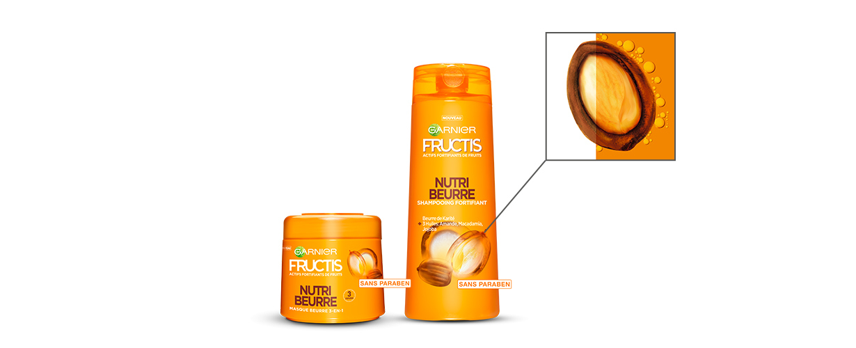 Pour les cheveux très secs et/ou frisés : la gamme Nutri BEURRE !