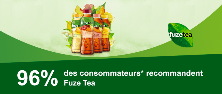 96% des consommateurs recommandent Fuze Tea