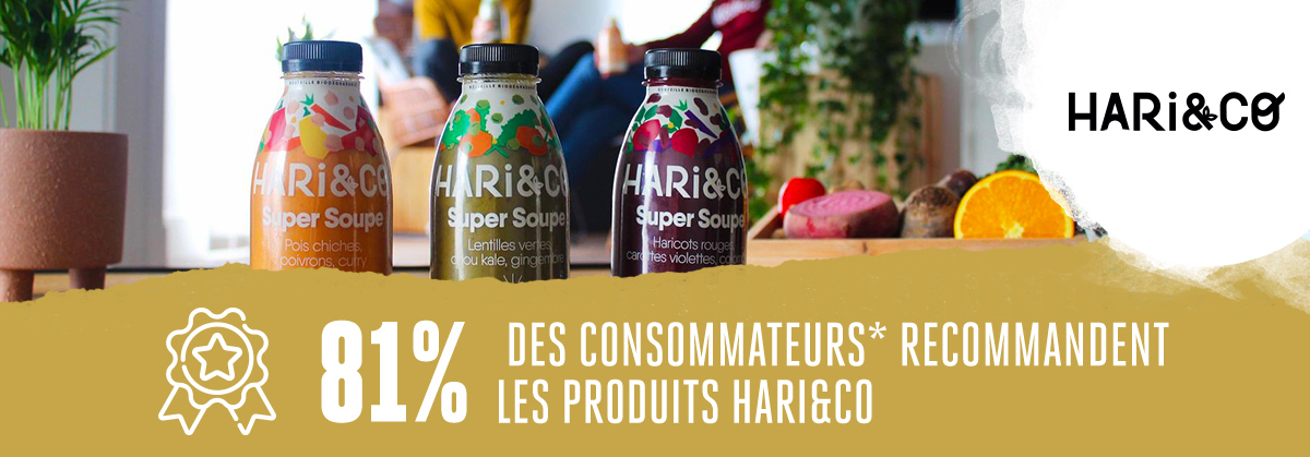 89% des consommateurs recommandent les produits Hari&Co