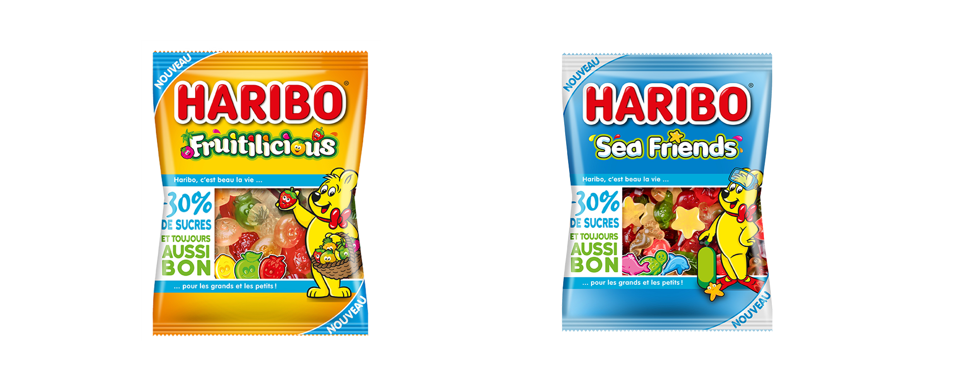 L’équipe Haribo va faire découvrir en avant première à 2 000 trnders les tous premiers bonbons -30% réduits en sucres : Sea Friends & Fruitilicious.