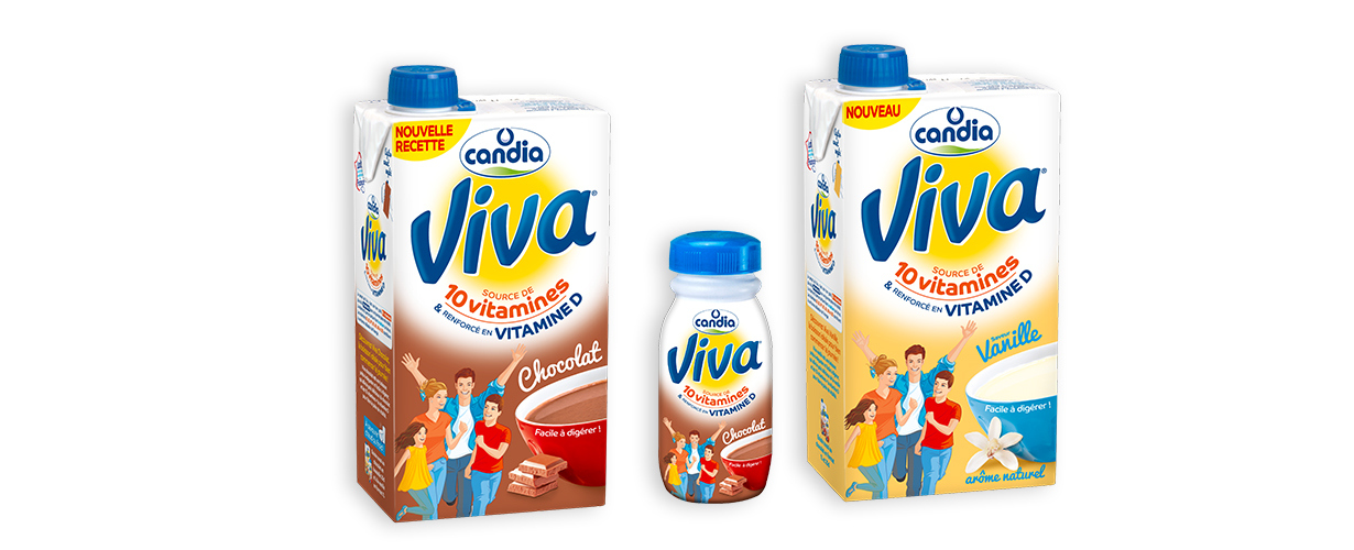 Prêts à déguster, les laits Viva chocolat et Viva vanille vont égayer nos petits-déjeuners et nous permettre de bien démarrer la journée ! 