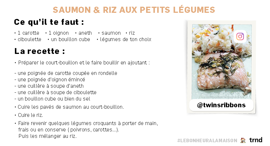 saumon & riz au petits légumes