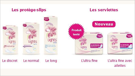 La gamme lights by TENA