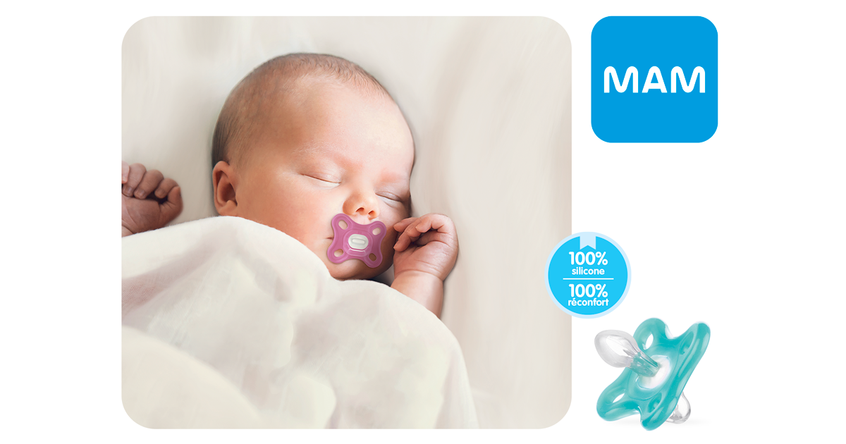 MAM Sucette Comfort 0-2 mois - Sucette nouveaux-nés en silicone