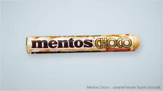  … et pour ceux qui préfèrent le chocolat blanc, Mentos a aussi pensé à vous ! Pratique et ludique, notre rouleau de Mentos Choco nous suit dans toutes nos aventures !