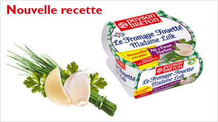 Paysan Breton, Ail &amp; Fines Herbes, Fromages Fouettés Madame Loïk, recette