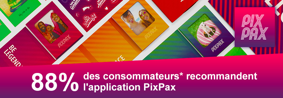 88% des consommateurs recommandent l'application PixPax