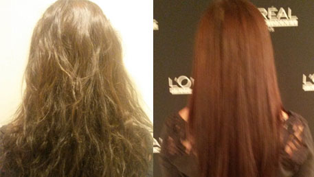 Avant/Après en salon L'Oréal Professionnel