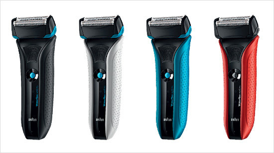 Le rasoir Waterflex est également doté d’un manche antidérapant en Gore-Tex pour une meilleure prise en main, même sous la douche !