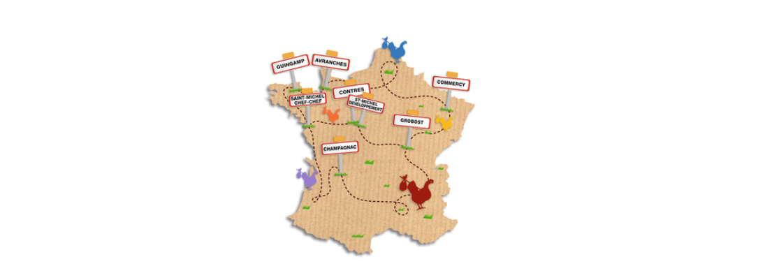 La carte des sites St Michel