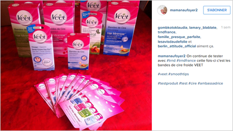 Partageons notre expérience Veet sur les réseaux sociaux