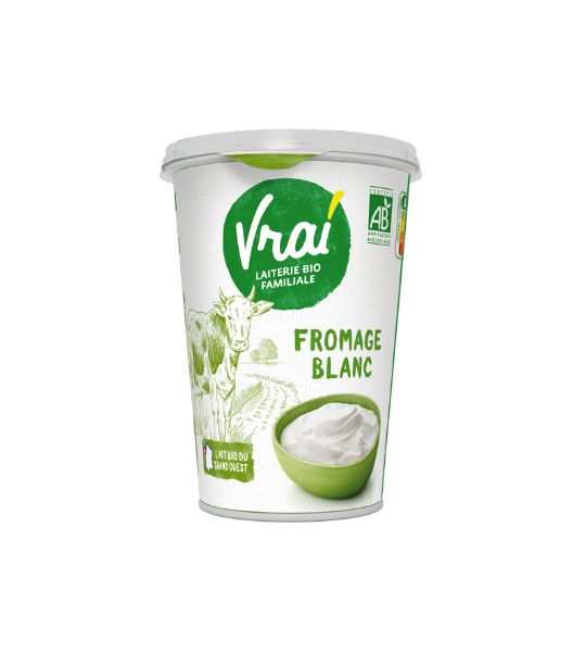 Le Fromage blanc nature au lait de vache 500g.