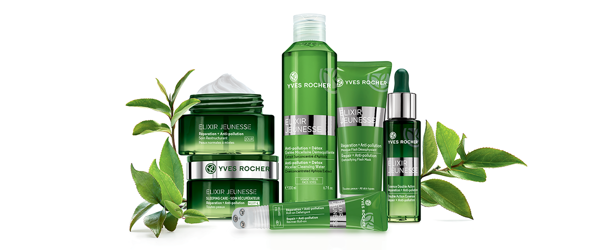 Yves Rocher Elixir Jeunesse, c’est une nouvelle routine beauté pour régénérer sa peau et l’aider à lutter contre les agressions extérieures, dont la pollution.