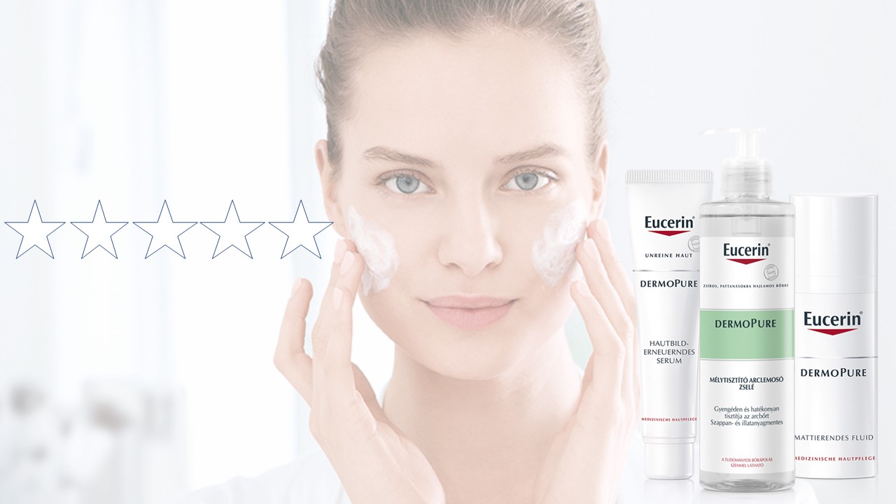 Hány csillaggal értékelitek a Eucerin DermoPure termékcsaládot?