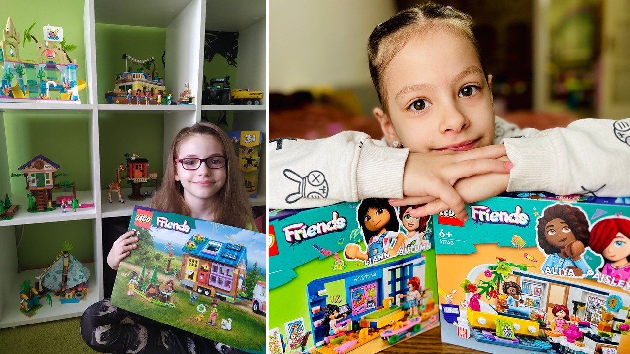 ...kapott LEGO<sup>®</sup> szetteket indulócsomagjában...