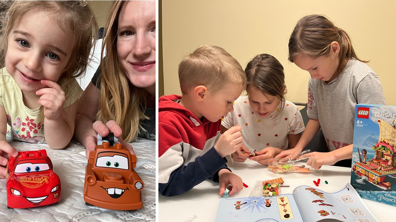 ...önfeledten játszott a LEGO<sup>®</sup> készletekkel...