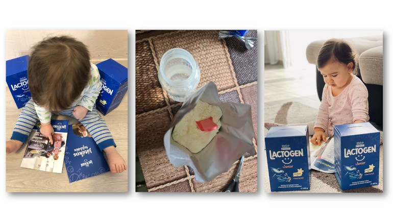 Első találkozás a Nestlé Lactogen Junior gyerekitallal. 