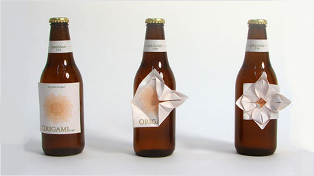 Etichette che diventano origami.