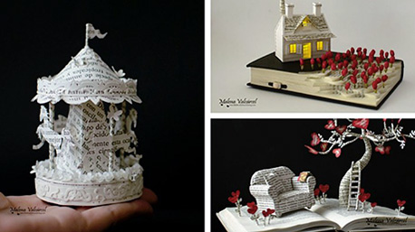 Malena Valcárcel Sculture di libri
