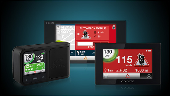 … proprio per questo esiste il dispositivo Coyote, l‘assistente alla guida che permette una guida sicura e responsabile. Coyote è disponibile in tre varianti: Il Coyote, Mini Coyote Plus e Coyote Nav.  
