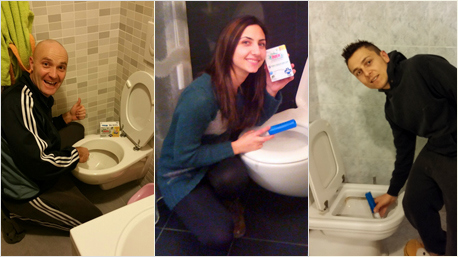 L'applicazione di duck fresh discs agenti candeggianti