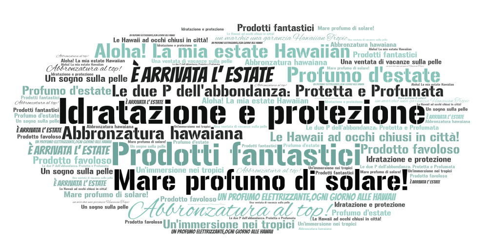 parole su Hawaiian Tropic