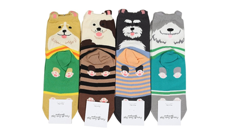 Met deze vrolijke viervoeters aan jouw voeten kan je dag niet meer stuk! Bron:  www.amazon.com/Animal-Design-Womens-Casual-Comfortable/dp/B01N2JIUP7 