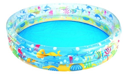 Opblaasbadjes maken ieders leven beter. Leuk voor de kinderen, maar ook voor jou om  met je voeten in te zitten … Bron: internet-toys.com/126588-bestway-kinderzwembad-ocean-life-rond-blauw-183-x-33-cm/