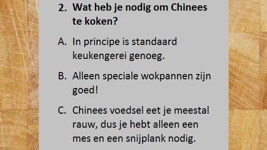 ... over het koken van eten zelf ...