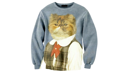 Met een goedgeklede kat op je trui word je vanzelf ook stijlvol. Bron: http://www.shein.com/ 