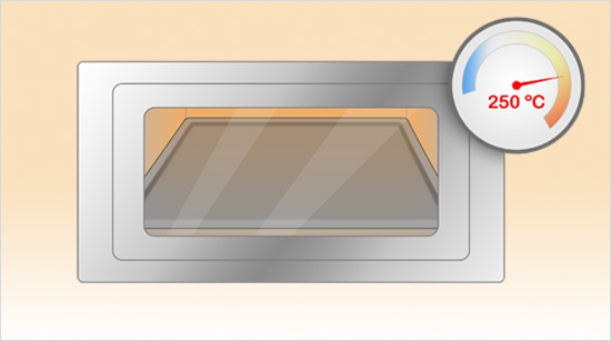 De temperatuur van de oven is cruciaal voor het goed rijzen van de bodem en dus voor een knapperige pizza!